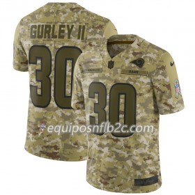 Camiseta Hombre NFL Los Angeles Rams Todd Gurley II 30 Nike Salute to Service
